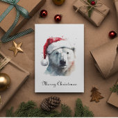 Kerst Polar Beer, aanpasbaar Feestdagenkaart