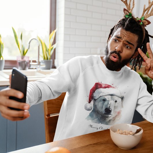 Kerst Polar Beer, aanpasbaar T-shirt