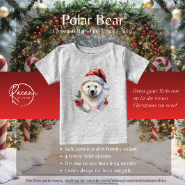 Kerst Polar Beer Baby Fijne Jersey T-shirt