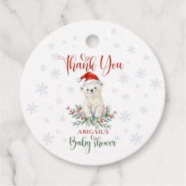 Kerst Polar Beer Baby shower Dank u Bedankjes Labels