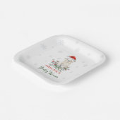 Kerst Polar Beer Baby shower Papieren Bordje (Gebogen)