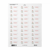 Kerst Polar Beer Baby shower Retouradres Etiket (Full Sheet)