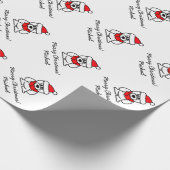 Kerst polar beer cartoon inpakpapier (Hoek)