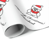 Kerst polar beer cartoon inpakpapier (Rol Hoek)