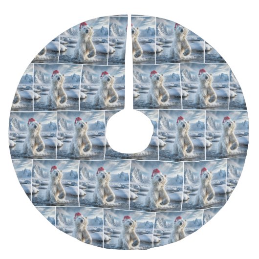 Kerst Polar Beer in Arctisch water Kerstboom Rok (Voorkant)