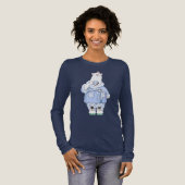 Kerst Polar Beer in pyjama Tri-Blend Shirt (Voorkant)