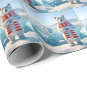 Kerst Polar Beer Liefde Cadeaupapier (Rol Hoek)