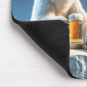 Kerst Polar Beer met bier Muismat (Hoek)