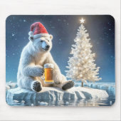 Kerst Polar Beer met bier Muismat (Voorkant)