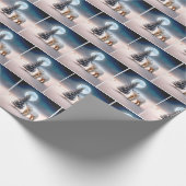 Kerst Polar Beer met Boom Cadeaupapier (Hoek)