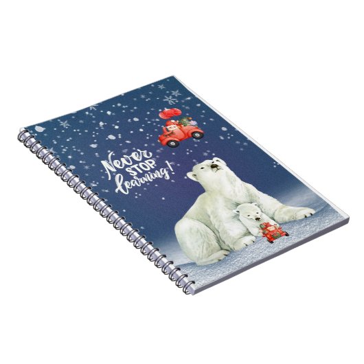Kerst polar beer met feestelijke kabouters notitieboek (Rechterzijde)