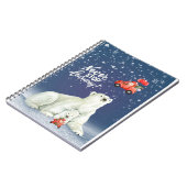 Kerst polar beer met feestelijke kabouters notitieboek (Linkerzijde)