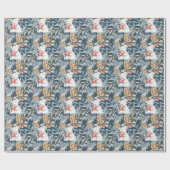 Kerst Polar Beer Met Hete Cacao Cadeaupapier (Vlak)