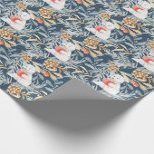 Kerst Polar Beer Met Hete Cacao Cadeaupapier (Hoek)