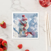 Kerst Polar Beer met rode schop Servet (Insitu)