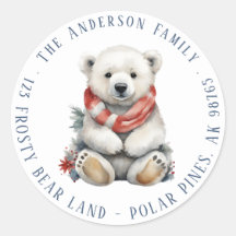 Kerst Polar Beer met rode sjaal retouradres