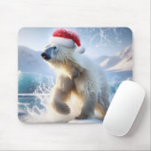 Kerst Polar Beer met Santa Pet Muismat (Met muis)