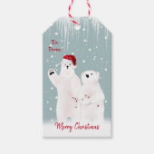 Kerst Polar Beer Paar Gift Labels Cadeaulabel (Voorkant)