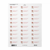 Kerst Polar Beer Retouradreslabels Etiket (Full Sheet)