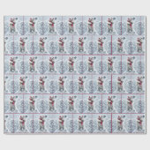 Kerst Polar Beer Shoveling Snow Cadeaupapier (Vlak)