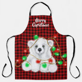 Kerst polar beer welp, Santa beer welp Schort (Voorkant)