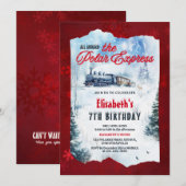 Kerst Polar Express verjaardagsfeest Kaart (Voorkant / Achterkant)