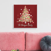 Kerst Polka Dot Boom Vakantie Canvas Afdruk (Insitu (Woonkamer))