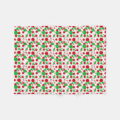 Kerst polka dot patroon fleece deken (Voorkant (Horizontaal))