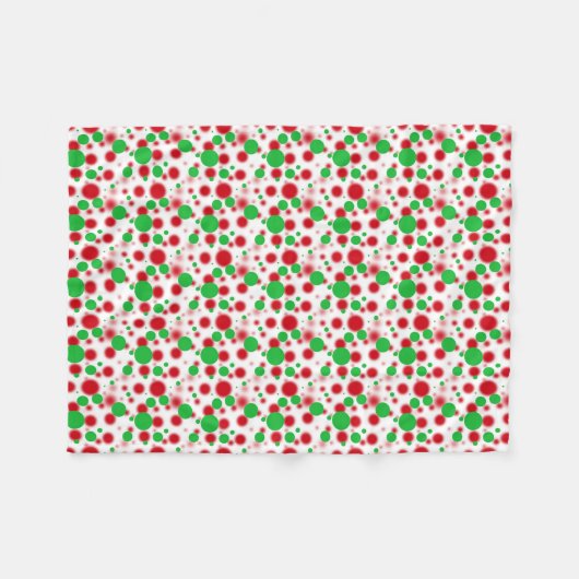 Kerst polka dot patroon fleece deken (Voorkant (Horizontaal))
