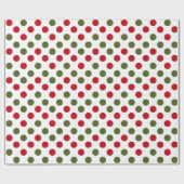 Kerst Polka stippen inpakpapier (Vlak)