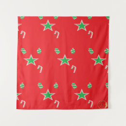 Kerst Polka Stippen Wandkleed