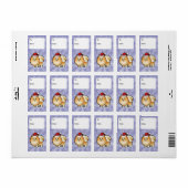 Kerst Pomeranian Gift Labels (Full Sheet)