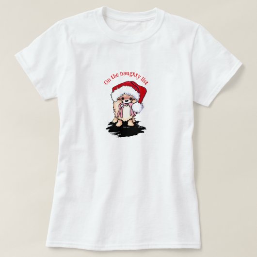 Kerst Pomeranian T-shirt (Design voorkant)