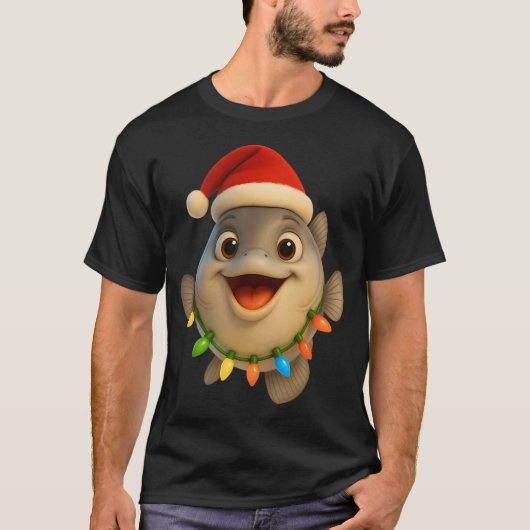 Kerst Pompano Vis T-shirt (Voorkant)