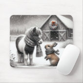 Kerst Pony en Bunny Muismat (Met muis)