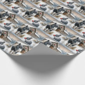 Kerst Pony en konijn met een appel Cadeaupapier (Hoek)