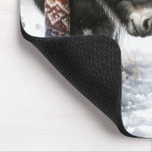 Kerst Pony en konijn op een Boerderij Muismat (Hoek)