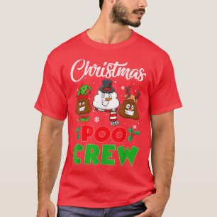 Kerst Poo Crew Poep Emoji T-shirt