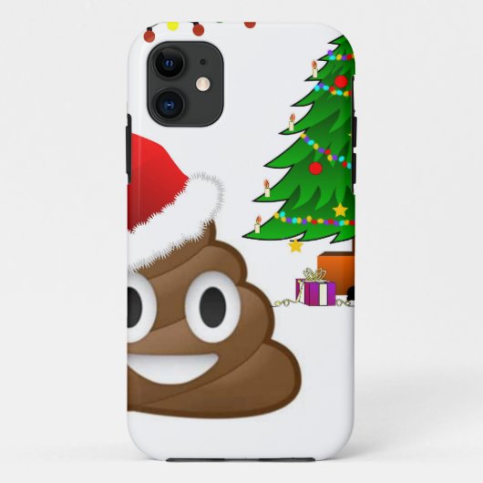 kerst poo emoji Case-Mate iPhone case (Achterkant)