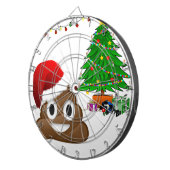kerst poo emoji dartbord (Voorkant Rechts)