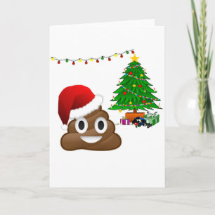 kerst poo emoji feestdagen kaart