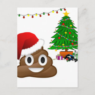 kerst poo emoji feestdagenkaart