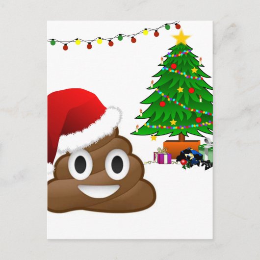 kerst poo emoji feestdagenkaart (Voorkant)