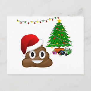 kerst poo emoji feestdagenkaart