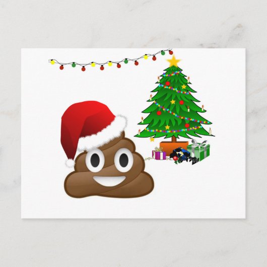 kerst poo emoji feestdagenkaart (Voorkant)