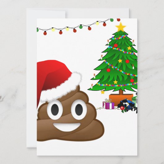 kerst poo emoji feestdagenkaart (Voorkant)