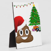 kerst poo emoji fotoplaat (Zijkant)