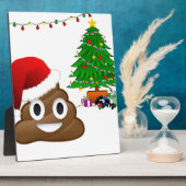 kerst poo emoji fotoplaat (Zijkant)