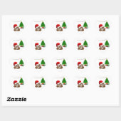 kerst poo emoji hart sticker (Vel)