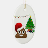 kerst poo emoji keramisch ornament (Rechts)